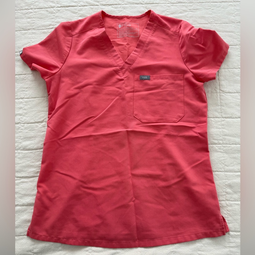 Figs Scrub Set XS Hot Coral